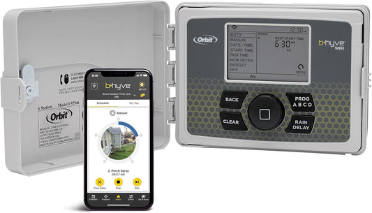 Orbit B-hyve 12-Zone Smart Sprinkler Controller | Indoor & Outdoor Wi-Fi Irrigation Timer with App Control