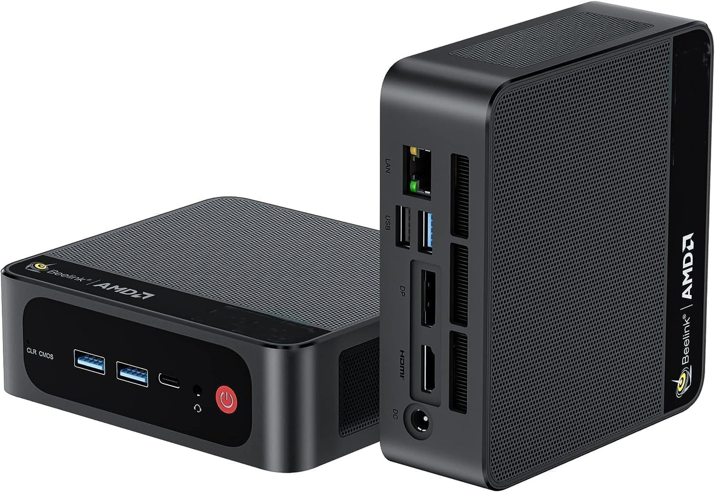 Beelink Mini PC SER5 MAX with AMD Ryzen 7 6800U, 32GB LPDDR5 1TB NVMe M.2 SSD, DP/HDMI/Type-c Triple Display Output,WiFi6,1000M LAN, BT5.2, W-11 Mini Computer