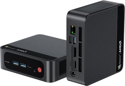 Beelink Mini PC SER5 MAX with AMD Ryzen 7 6800U, 32GB LPDDR5 1TB NVMe M.2 SSD, DP/HDMI/Type-c Triple Display Output,WiFi6,1000M LAN, BT5.2, W-11 Mini Computer