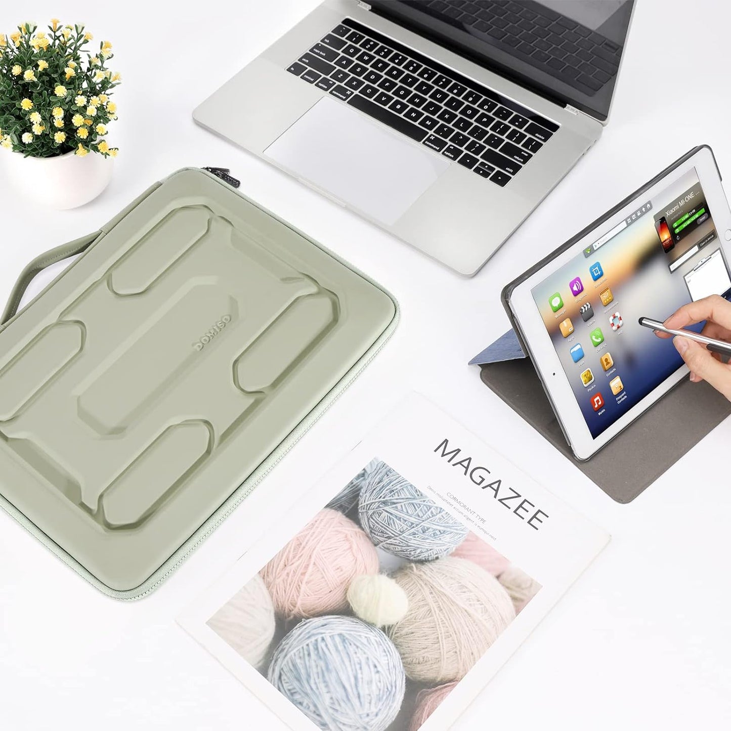 DOMISO 15.6 inch Laptop Sleeve with Handle Protective Shockproof Waterproof EVA Case for 15.6" Yoga 720 IdeaPad 310 320 ThinkPad T570/Legion 5 Gen 6/HP Envy 15/15.6" Notebooks, Dark Blue