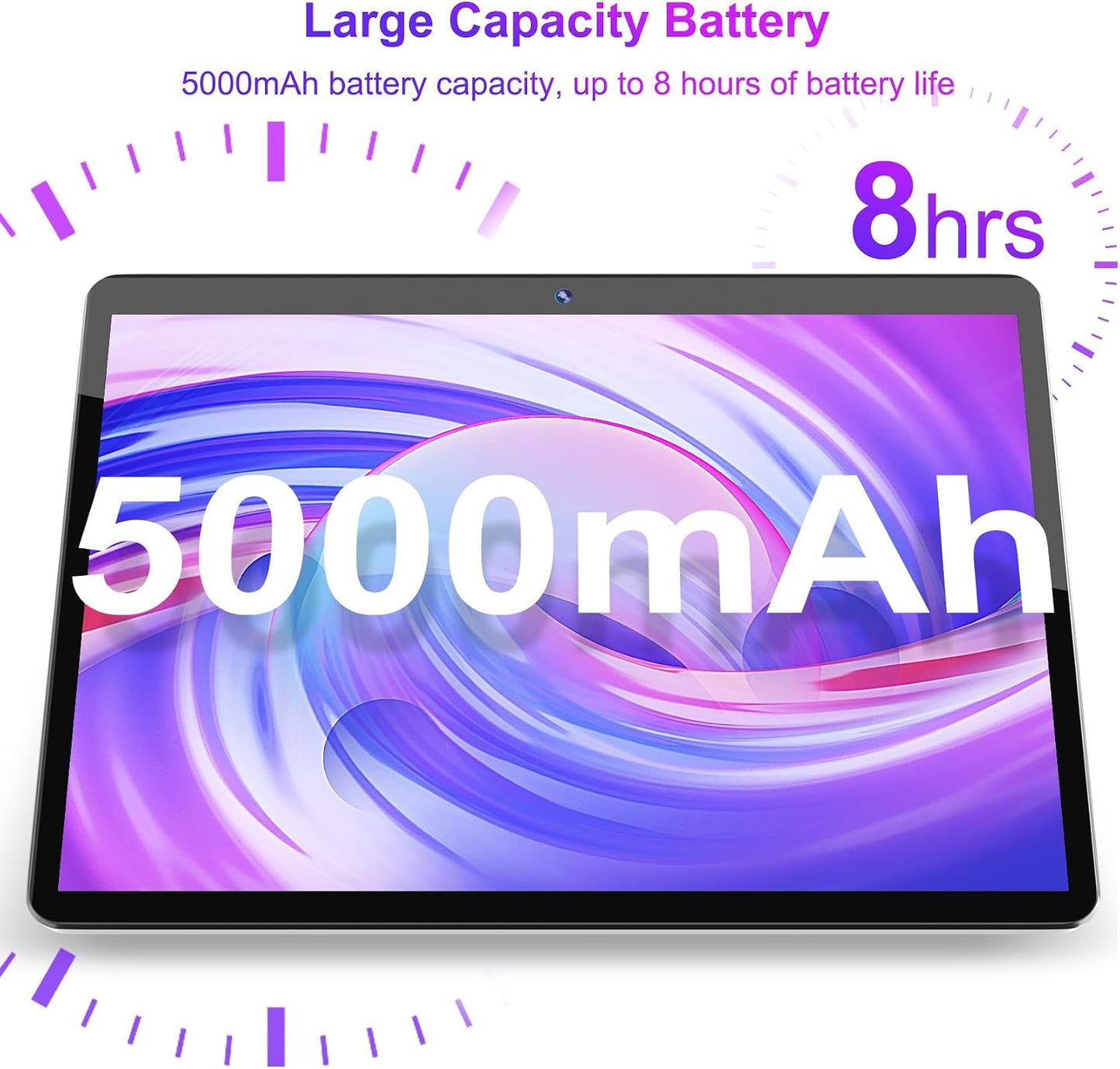 Android 12 Tablet with 10.1 Inch 1280 * 800 IPS Srceen, 2GB RAM 64GB ROM Tablet, Octa-Core 1.6GHz Processor, 5MP+2MP Dual Camera, 5000mAh, WiFi, Bluetooth 5.0, GPS, 256GB Expansion