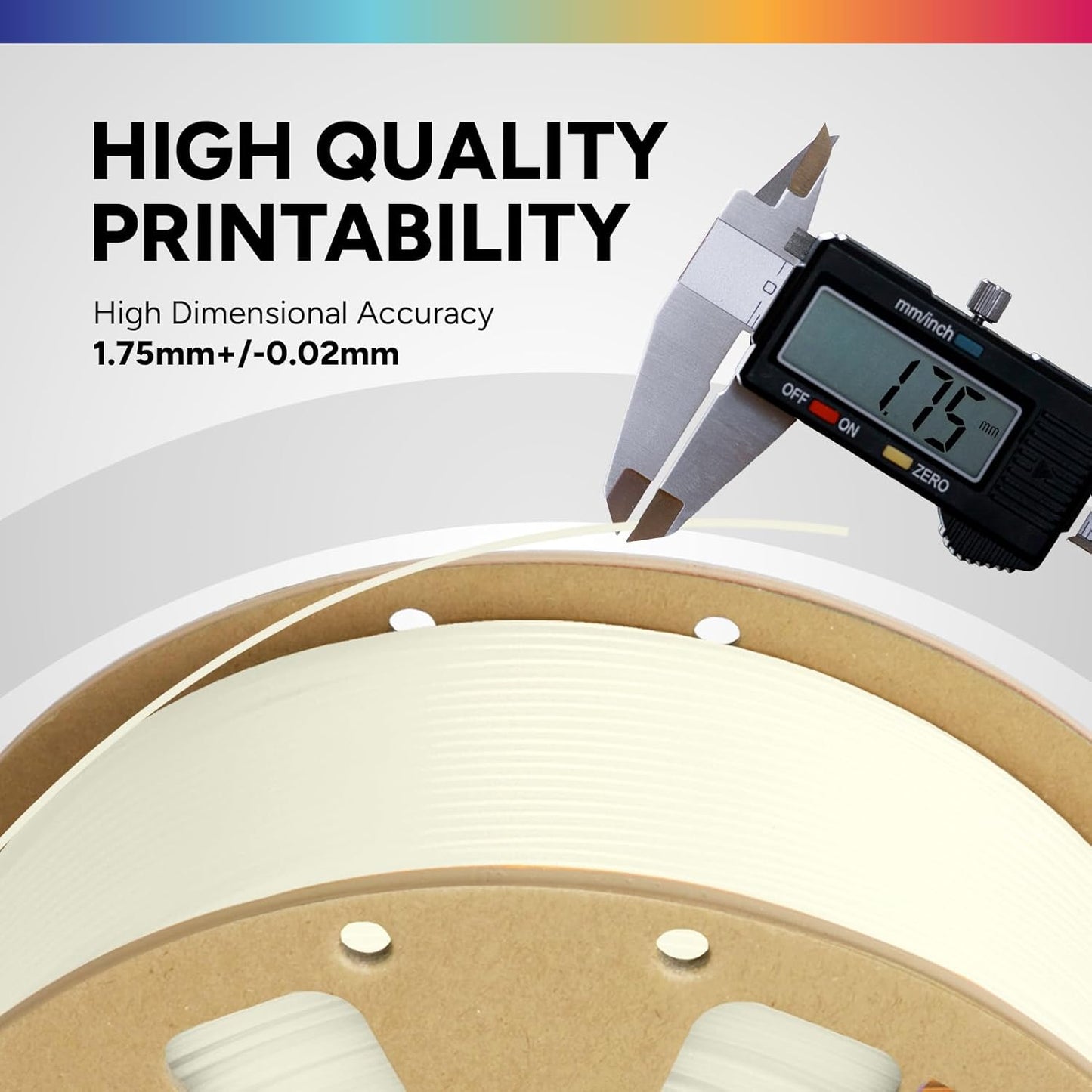OVERTURE PLA Filament 1.75mm PLA 3D Printer Filament, 1kg Cardboard Spool (2.2lbs), Dimensional Accuracy +/- 0.02mm, Fit Most FDM Printer (Black 1-Pack)