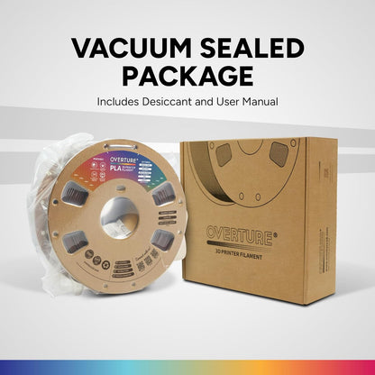 OVERTURE PLA Filament 1.75mm PLA 3D Printer Filament, 1kg Cardboard Spool (2.2lbs), Dimensional Accuracy +/- 0.02mm, Fit Most FDM Printer (Black 1-Pack)