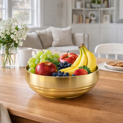 Gold Decorative Bowl | Stainless Steel Flower Bowl | Metal Key Bowl | Modern Candy Dish | Entryway Accent Bowl