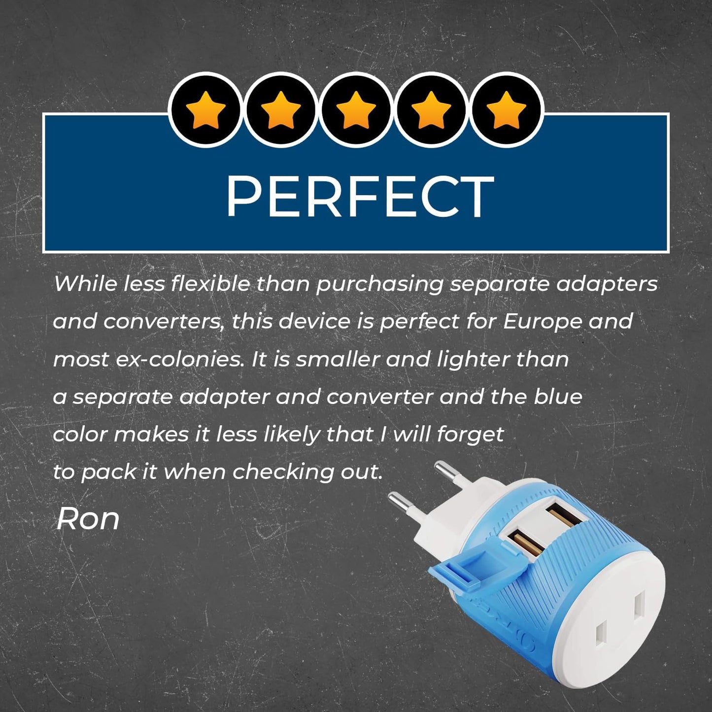 OREI South Africa, Botswana, Namibia Travel Plug Adapter with Dual USB - USA Input - Type M (U2U-10L), Will work with Cell Phones, Camera, Laptop, Tablets, iPad, iPhone