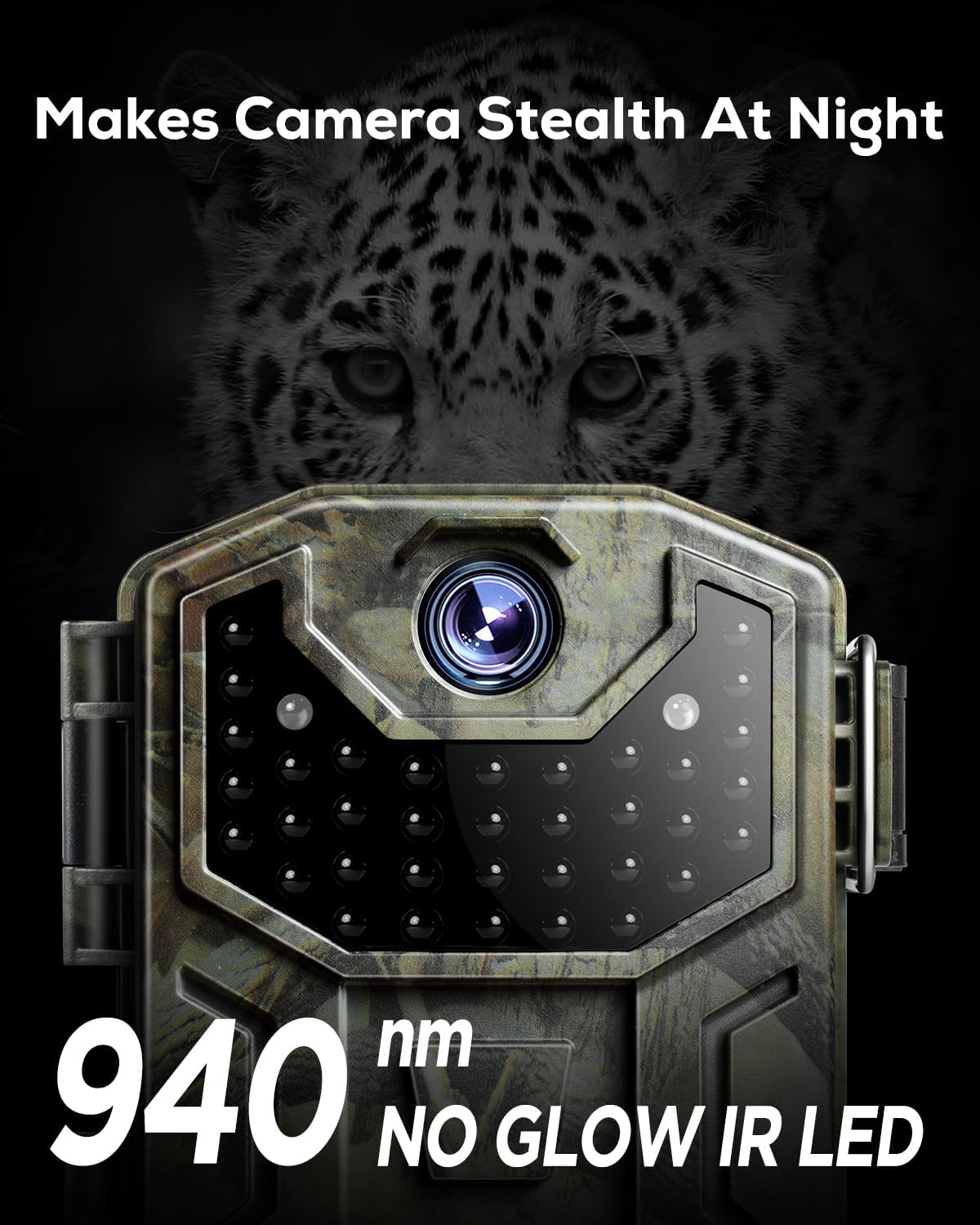 iZEEKER Trail Camera 2K HD 36MP, Trail Cameras with 940nm No Glow Infrared LEDs, No WiFi, Night Vision Motion Activated IP66 Waterproof for Wildlife Watching Indoor Security