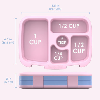 Bentgo Kids Prints Leak-Proof, 5-Compartment Bento-Style Kids Lunch Box - Ideal Portion Sizes for Ages 3-7, Durable, Drop-Proof, Dishwasher Safe, & Made with BPA-Free Materials (Green Rainbow)