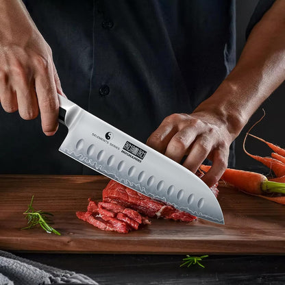 HOSHANHO Fillet Knife 7 Inch, Professional Japanese Super Steel Boning Knife for Meat Chicken Cutting, Japanese Fish Fillet Knife with Ergonomic Red Sandal Wooden Handle