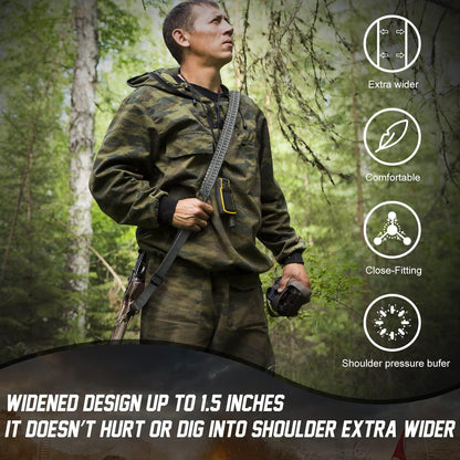 VVAAGG Two-Point Sling with Swivel, Non-Slip Paracord Sling with Adjustable Length Strap