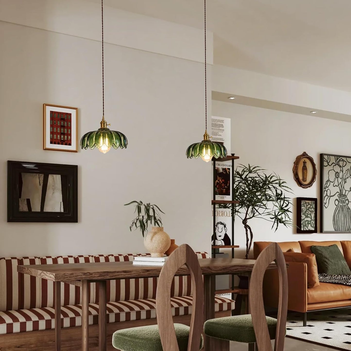 Purilite Select Modern Green Glass Pendant Light
