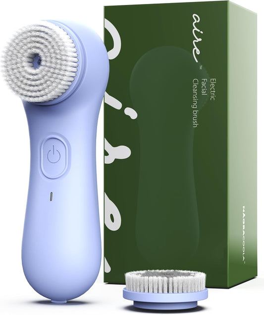 NågraCoola Face Scrubber Exfoliator, Rotating Facial Cleansing Brush for Men & Women, Rechargeable Waterproof, Electric Spin Face Scrub Brush with 2 Heads for Gentle Exfoliating & Deep Cleansing