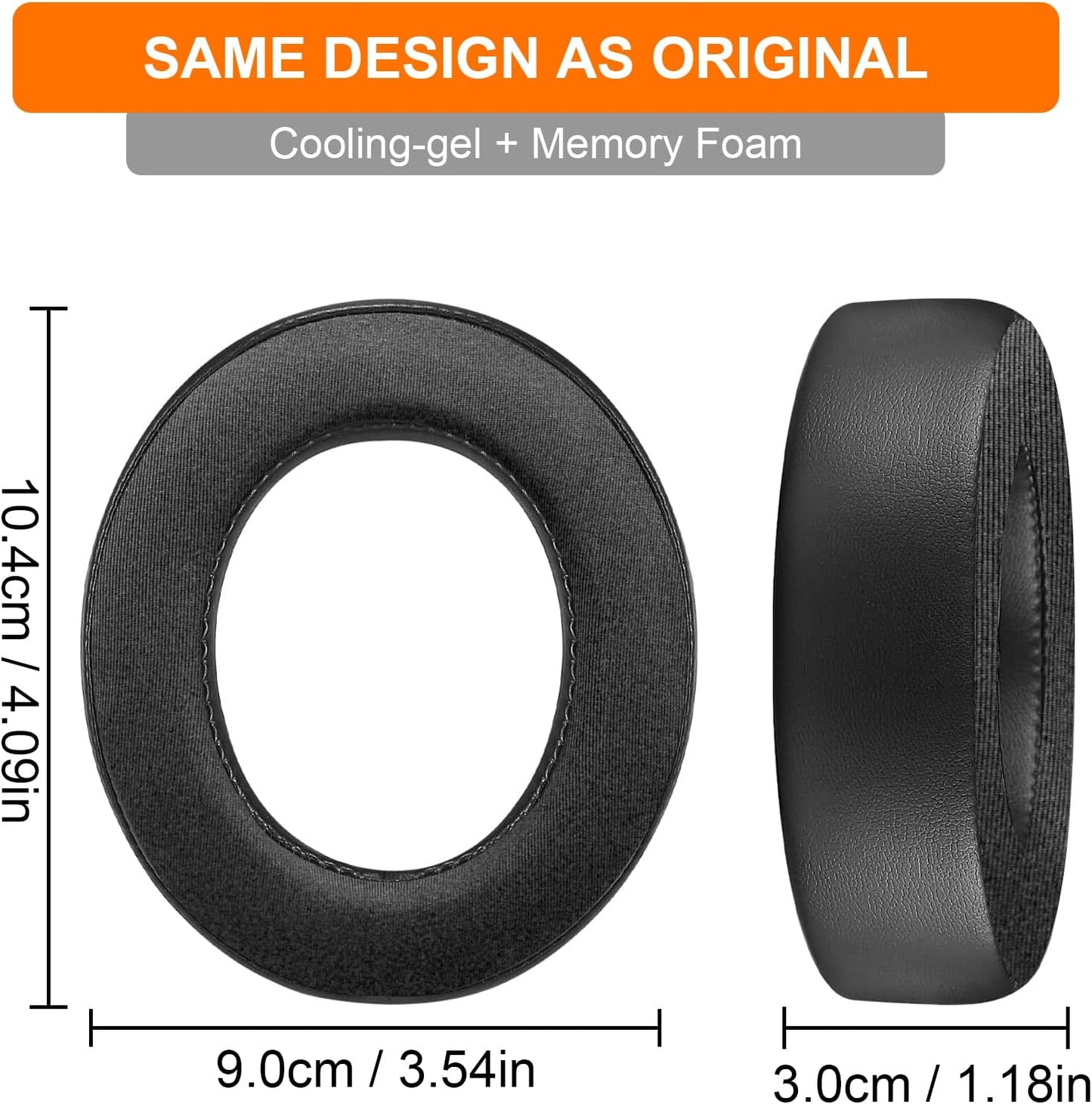 HS60 Earpads, GVOEARS Replacement Ear Pads Cushion for Corsair HS70 HS60 HS50, Softer Durable Knitted Gaming Headset Noise Isolation Earpads (Grey)