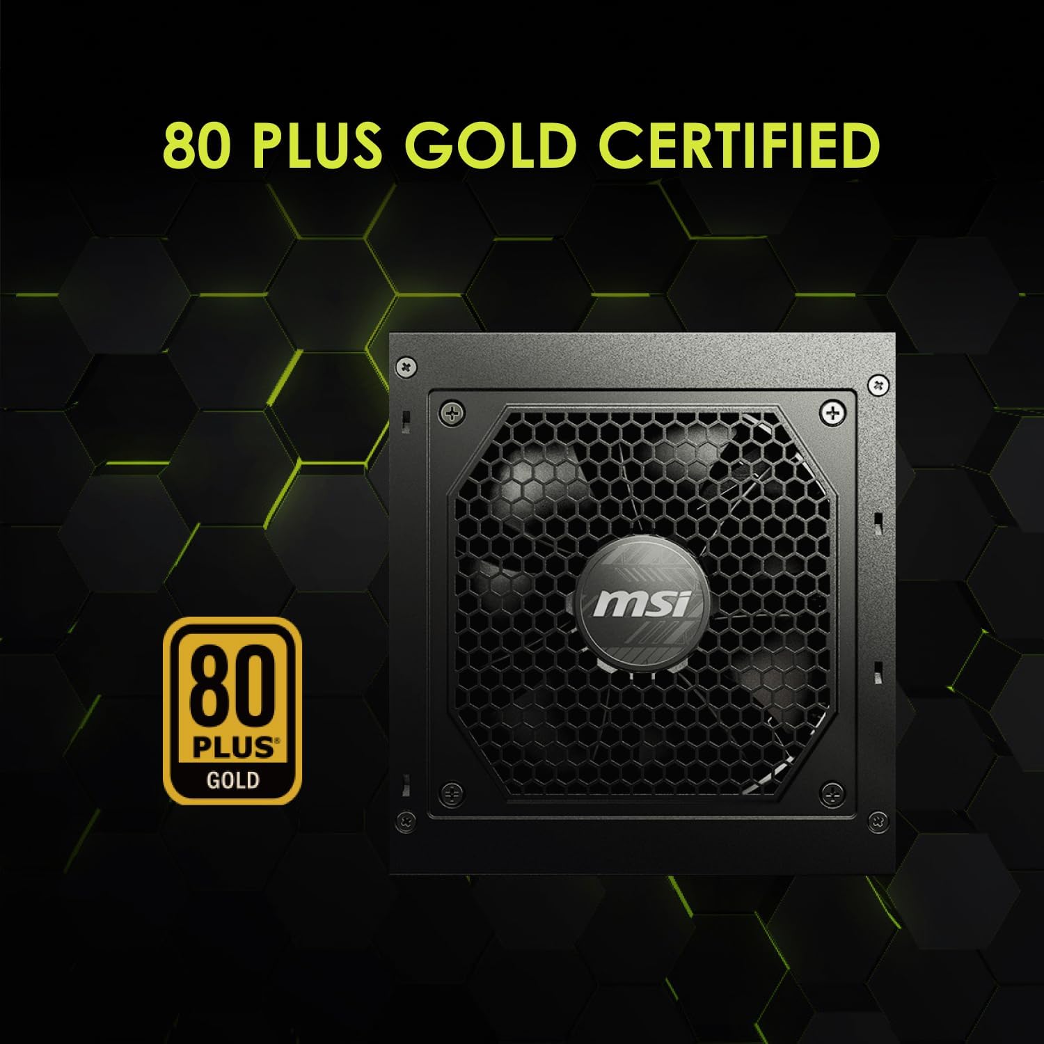 MSI MAG A750GL PCIE 5 Gaming Power Supply - Full Modular - 80 Plus Gold Certified 750W - Compact Size - ATX PSU - PuriLite