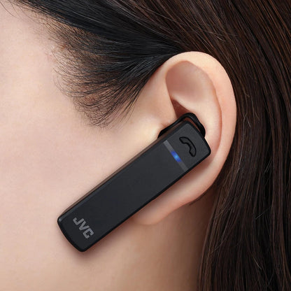 JVC Bluetooth Headset, Wireless Earbuds, Bluetooth 5.0, Long Battery Life (20 Hours), Work from Home, Telework, Compatible with HD Voice - HAC300B (Black)