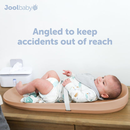 Waterproof Baby Changing Pad - Easy to Clean, Lightweight & Portable - Large Foam Cushion for Comfort - Jool Baby (Peach)