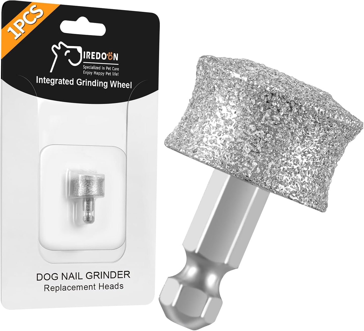IREDOON Dog Nail Grinder Replacement Head-Integrated Grinding Head for Casfuy and Most Brands, Highly Efficient, Safe and Durable (3pcs)