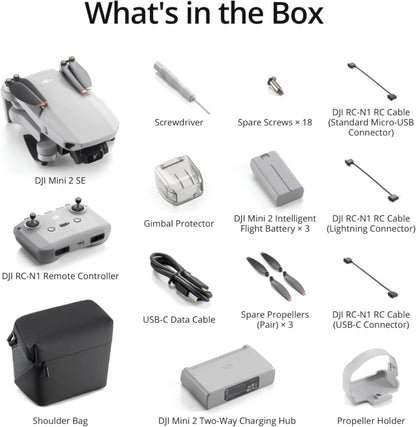 DJI Mini 4K Camera Drone Combo, Drone with 4K UHD Camera for Adults, Under 249 g, 3-Axis Gimbal Stabilization, 10km Video Transmission, Auto Return, 2 Batteries for 62-Min Max Flight Time, QuickShots