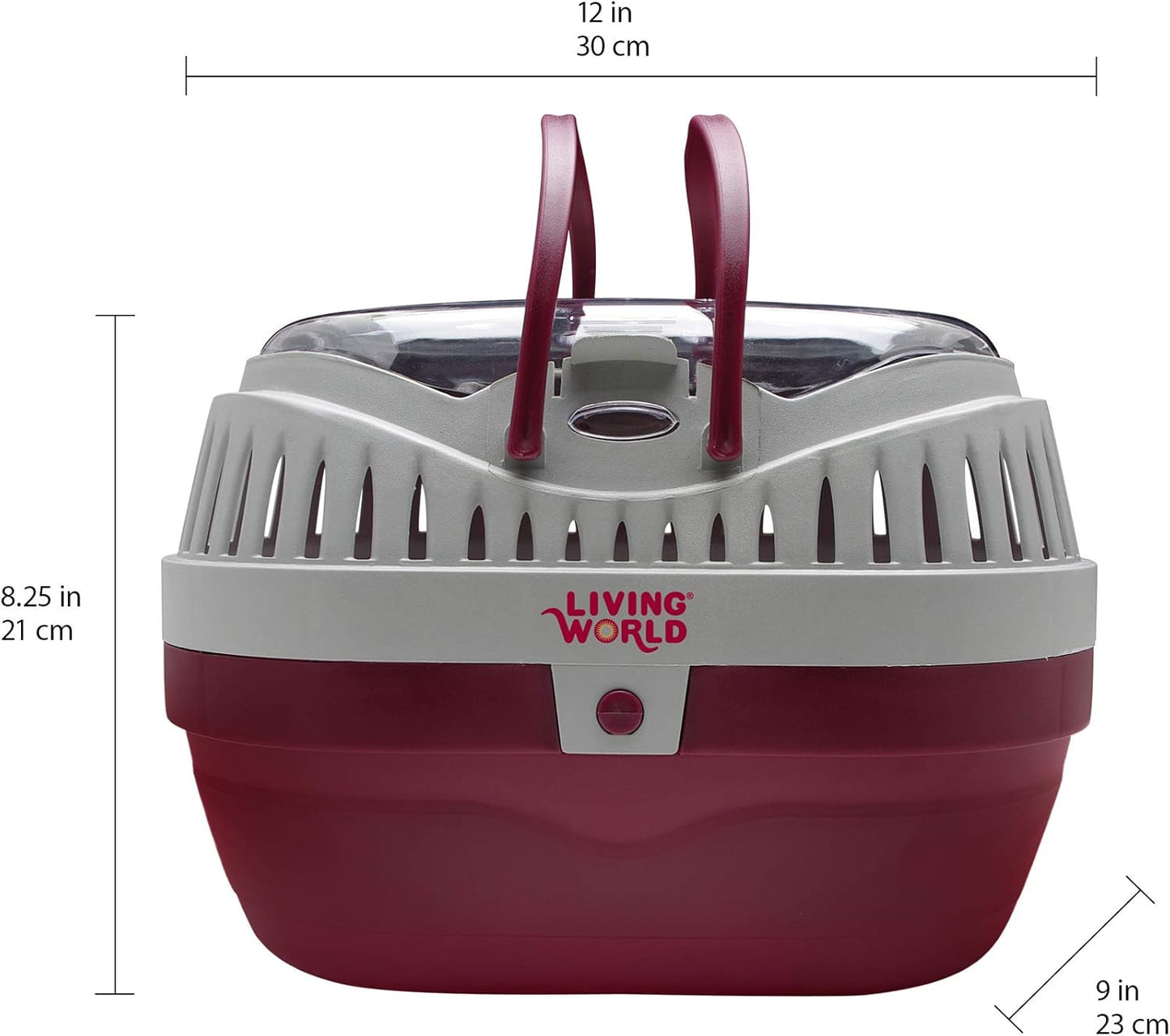 Living World 60888 Pet Carrier, Red/Grey, Large