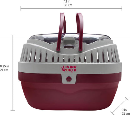 Living World 60888 Pet Carrier, Red/Grey, Large