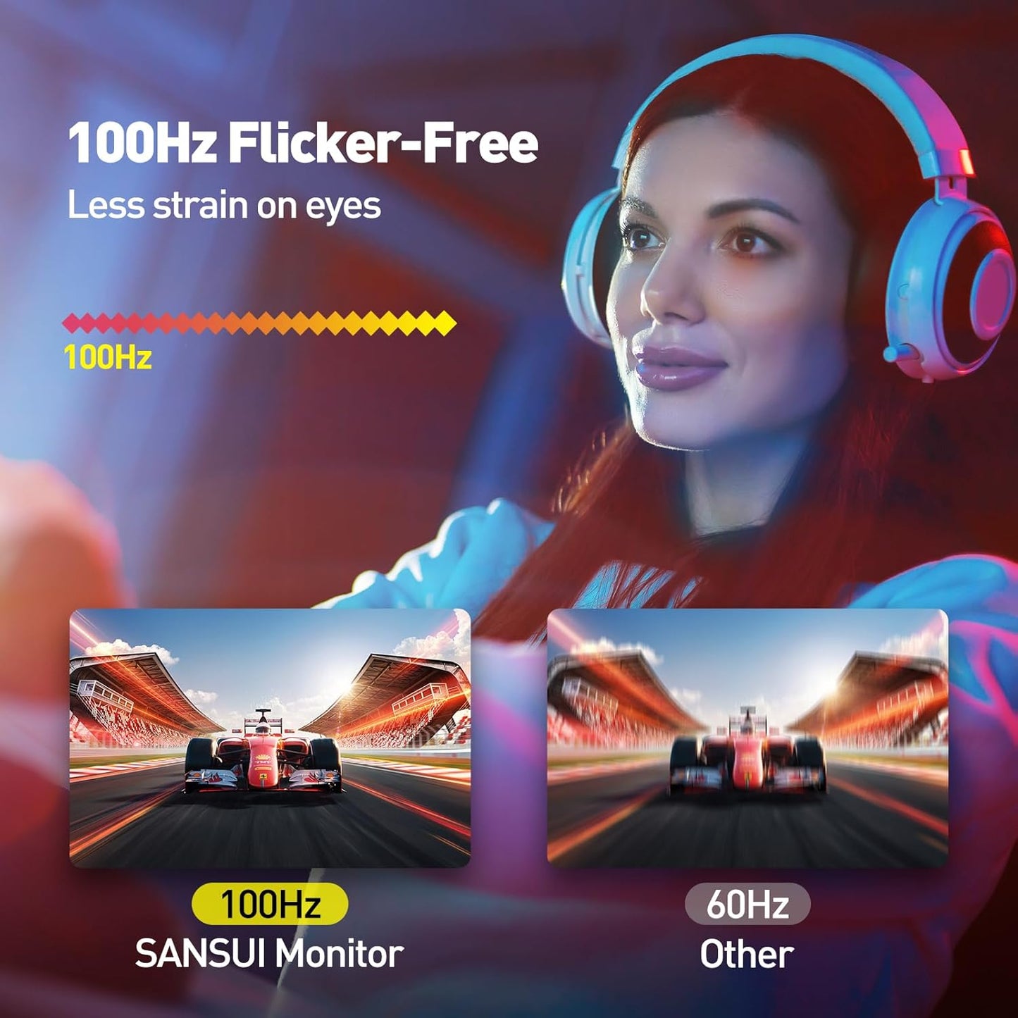 SANSUI 32 Inch Curved 240Hz Gaming Monitor with Speakers, High Refresh Rate FHD 1080P Gaming PC Monitor Curved 1500R, 1ms(MPRT), HDR, HDMI DP, Metal Stand, VESA Compatible (ES-G32C3F DP Cable Incl.)