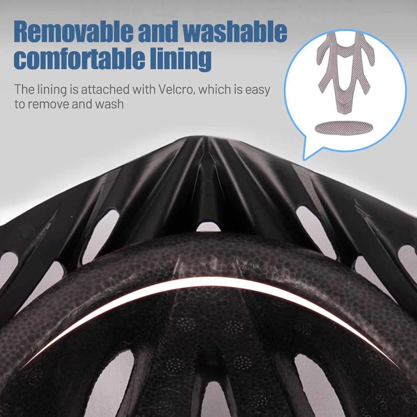 Oshhni Helmet for Women Men Bicycle Helmet Bike Helmet for Skateboarding Outdoor Climbing Biking Commuting - Black White