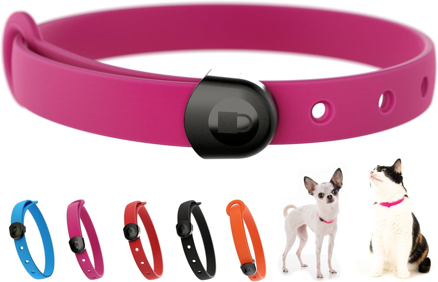 Waterproof Dog Collar - Durable, Comfortable and Adjustable Silicone Dog Collar with Wear Resistant Buckle and ID Tag Ring for Small Dogs by Nuvuq (Black, Small)