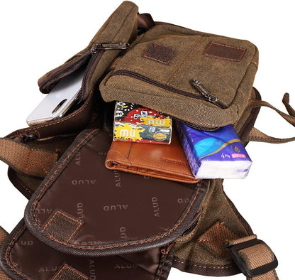 Motorcycle Drop Leg Bag Nylon Waist Pack for Men Women Travel Hiking Tactical Cycling Bike Ride Riding Crossbody Shoulder Fanny Pouch