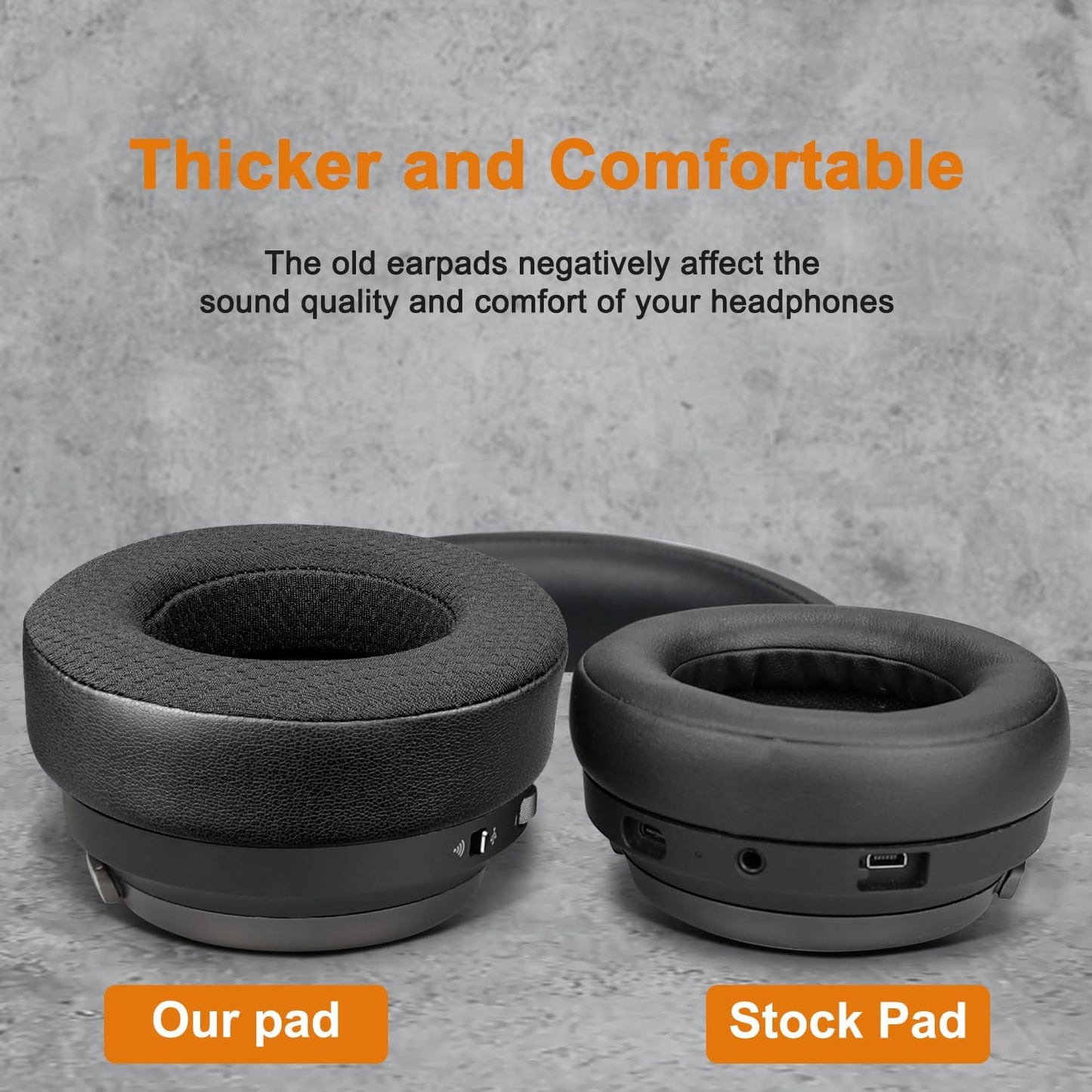 SOULWIT Ear Pads Replacement for Corsair Virtuoso RGB Wireless XT SE Gaming Headset, Earpads Cushions with Mesh Fabric, High-Density Noise Isolation Foam, Added Thickness - Black