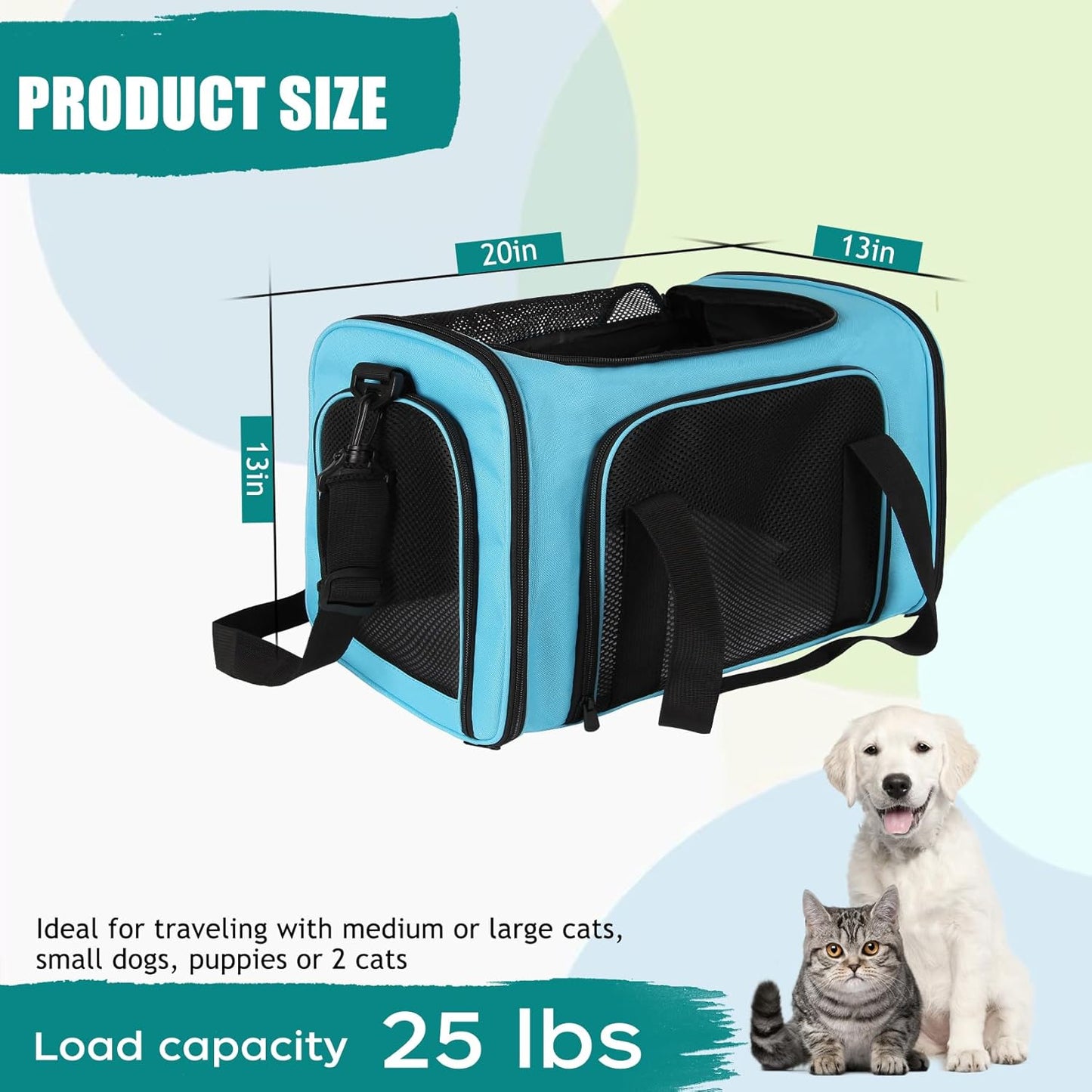 Top tasta Dog Cat Carrier Pet Carriers for Small Medium Large Cats Dogs Carrier Soft Sided Small Puppy Dog Carrier Portable Foldable Airline Approved Dog Cat Travel Carrier Grey Medium