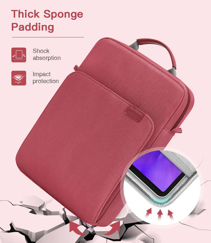 MoKo 13.3-14 Inch Laptop Sleeve Bag Fits MacBook Pro M3/M2 14" 2023, MacBook Pro 13" M2, New MacBook Air 13.6" M3/M2 2024/2022,Tab S8 Ultra 14.6",Handle Carrying Case with Shoulder Strap, Black & Gray - PuriLite