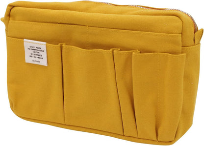 Delfonics 500092 Inner Carrying Bag Size M Yellowe Cotton Pouch Case Bag in Bag, Yellow, 10.5 in. x 7.25 in. x 2.56 in. / Medium, Compact