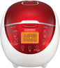 CUCKOO Rice Cooker 6 Cup Uncooked / 12 Cup Cooked, Classic Fuzzy Logic Rice Cooker Small with Delay Timer & Keep Warm Setting, Versatile Food Steamer for Cooking, Non-Stick Inner Pot, Red (CR-0655F)