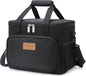 Lifewit Lunch Bag for Men, Insulated Lunch Box Leakproof Soft Cooler Cooling Tote for Adult Women, Waterproof Reusable Lunch Bags for Work Office Outdoor Picnic Camping, Black, 12-Can (9L)