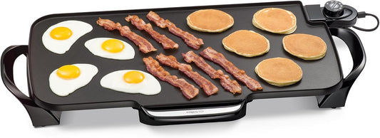 Presto 07061 22-Inch Electric Griddle with Removable Handles, Black