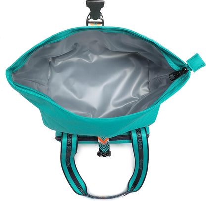 SUNNY BIRD Dual Compartment Lunch Bag Insulated Lunch Box for Women and Men (Green with Boho Strap)