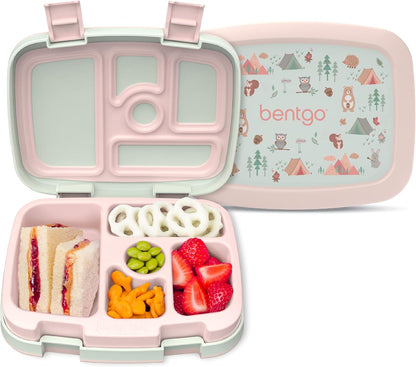 Bentgo Kids Prints (Unicorn) - Leak-Proof, 5-Compartment Bento-Style Kids Lunch Box - Ideal Portion Sizes for Ages 3 to 7 - BPA-Free and Food-Safe Materials