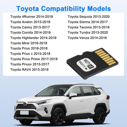 2025 Latest 86271-0E077 Navigation SD Card Update Version for Toyota RAV4 Camry Corolla Highlander 4Runner Tundra-Toyota Navigation Micro SD Card GPS Map for USA/CAN