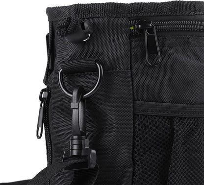 Pet Treat Bag, Dog Obedience Training Waist Pouch Reward Bait Bag Food Snack Small Items, Storage Bags with Shoulder and Strap Built in Poop Dispenser for pet