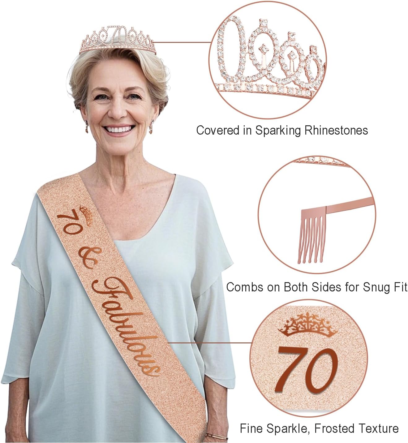 40th Birthday Decorations for Women,32pcs 40th Birthday Party Decorations,Including Backdrop, Crown,Sash,banner, Hanging Swirl,Cake Topper,balloons,Paper Fans,Anniversary Card and paper fans