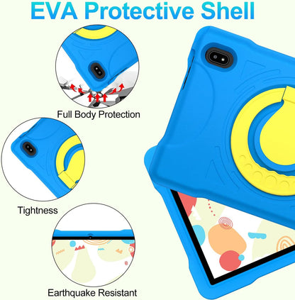 Kids Tablet Android 14 Tablet, 2025 Newest 10.1 inch Tablets, 20GB+128GB/1TB Expandable, Tablets with WiFi 6, Octa-Core, Widevine L1, Parental Control, Dual Camera, Bluetooth 5.0, Tablet EVA - Blue
