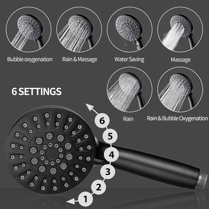 COSYLAND Rain Shower Head with Handheld - 304 Stainless Steel High Pressure 8 inch Square Rainfall Showerhead Combo with 5 Spray Mode 11 inch Extension Adjustable Arm & 60 inch Hose - Chrome