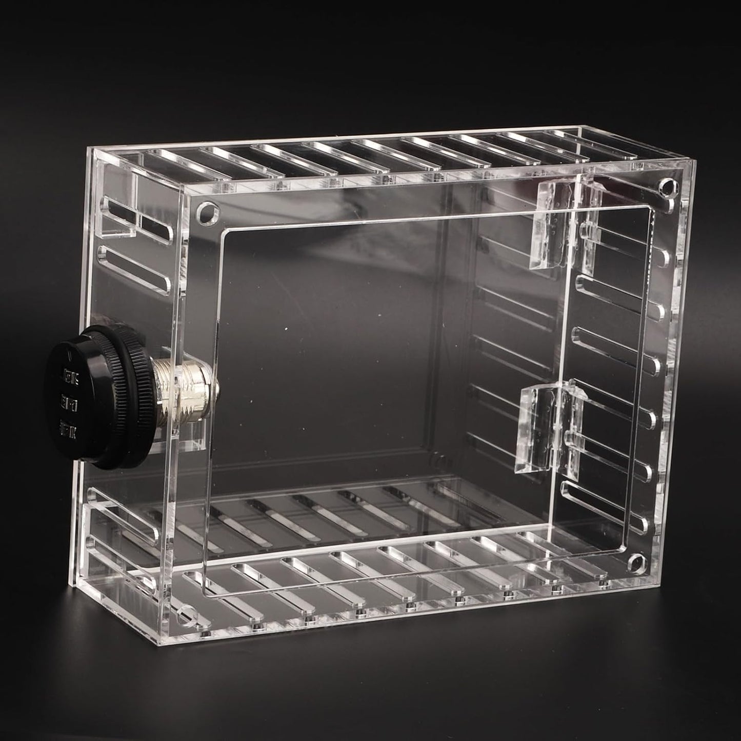 Universal Thermostat Guard Lock Box Small Clear Thermostat Cover with Combination Lock Fits Thermostats 4.92 X 3.74 X 1.97in or Smaller
