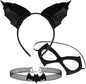 3Pcs Black Bat Ears Headband Bat Mask and Bats Collar for Halloween Headband for Women - Cosplay Party - Masquerade - Halloween Drama