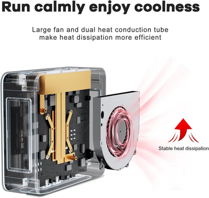 Beelink SER8 Mini PC, AMD Ryzen 7 8745HS(4nm, 8C/16T) up to 4.9GHz, Mini Computer 32GB DDR5 RAM 1TB M.2 NVME SSD, Desktop PC 4K@120Hz Triple Display, Mini Gaming Computer WiFi6/BT5.2/2.5Gbps/W-11 Pro