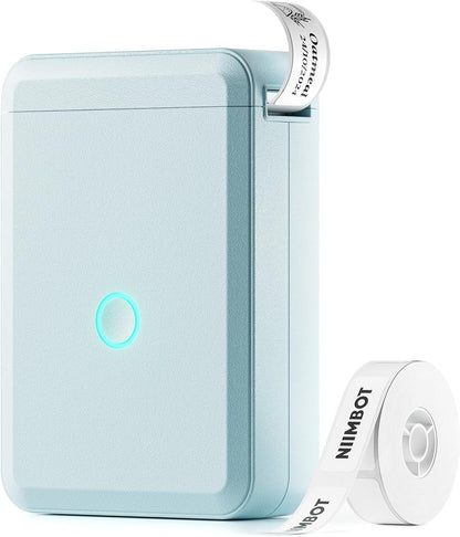 NIIMBOT D110 Mini Label Maker Machine with Tape(Pre-Cut Size 12x40mm), Portable Bluetooth Sticker Printer, Inkless Automatic Feeding One-Touch Custom Printing, Compatible with Phone Only