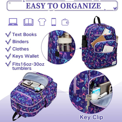 School Backpack for Men Women,Vaschy Lightweight School Bag Bookbag Casual Daypack for High School/College/Teens/Travel/Work