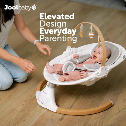 Jool Baby Nova Nature Baby Swing for Infants – Bluetooth Music, Remote Nature-Inspired Design Complements Your Space - Keep Baby Happy While Getting Things Done – Side-to-Side Gentle Motion