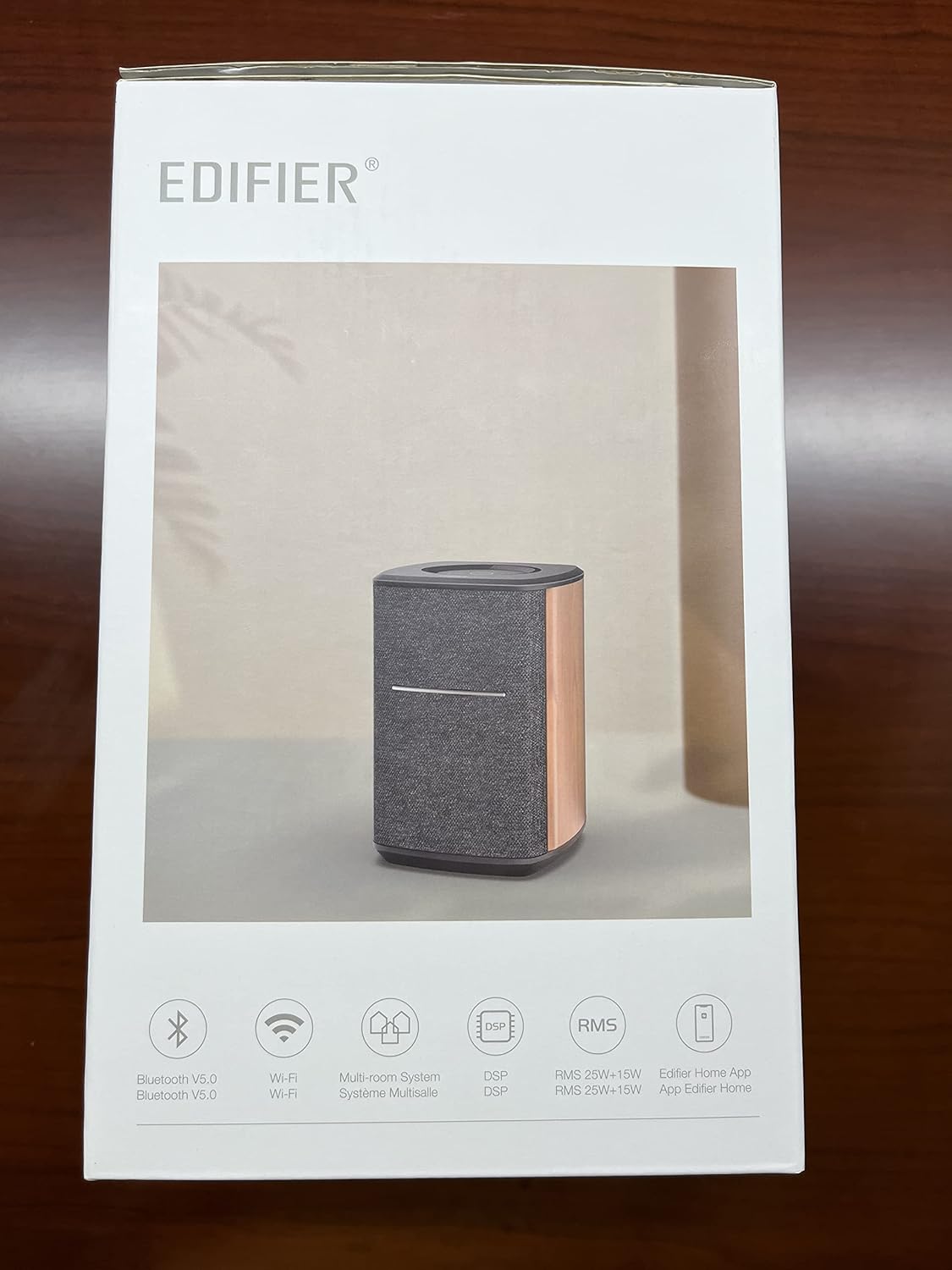 Edifier WiFi Smart Speaker Without Microphone, Works with Alexa, Supports AirPlay 2, Spotify , Tidal Connect, 40W RMS One-Piece Wi-Fi and Bluetooth Sound System, No Mic, MS50A