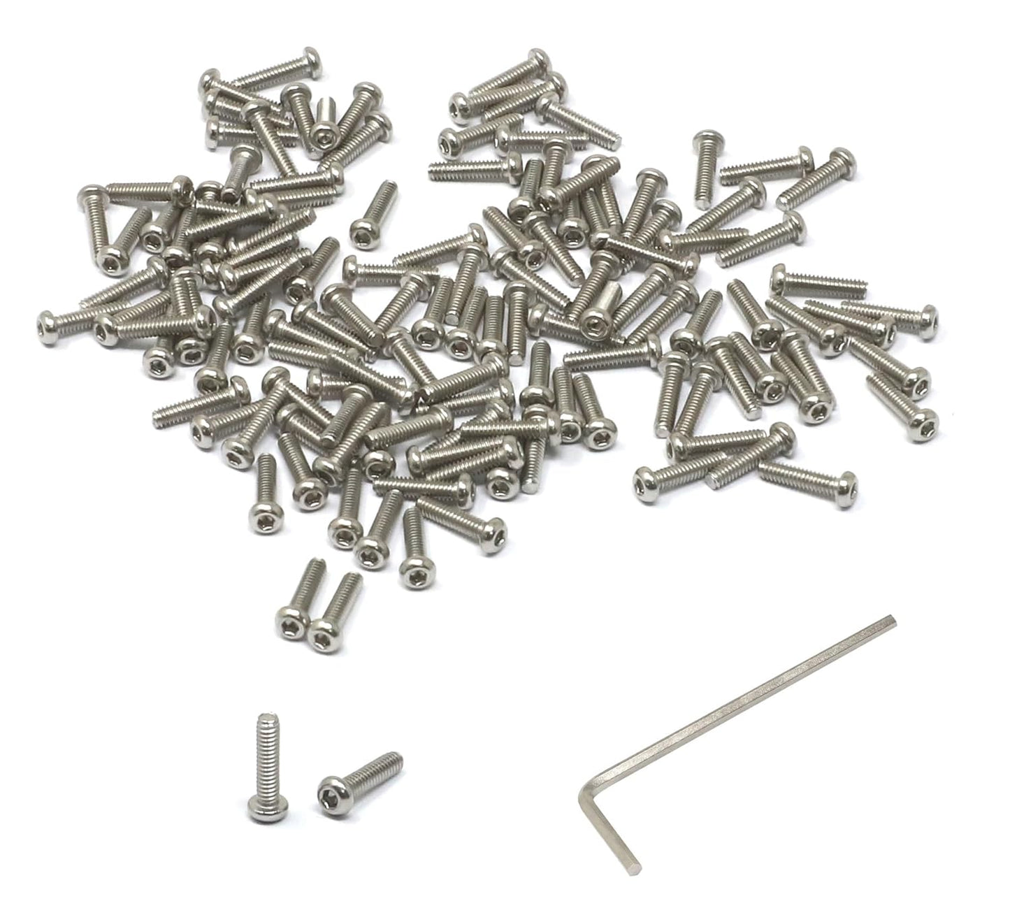 iexcell 50 Pcs M6 x 20mm Thread Pitch 1 mm Stainless Steel 304 Hex Socket Button Head Cap Screws Bolts Kit