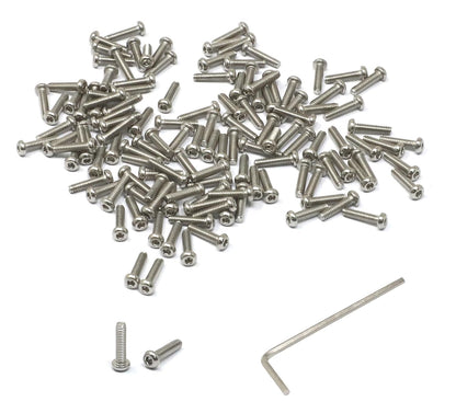 iexcell 50 Pcs M6 x 20mm Thread Pitch 1 mm Stainless Steel 304 Hex Socket Button Head Cap Screws Bolts Kit